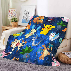 New Custom Anime Pokemoned Pikachued Cartoon Child Baby Blanket Soft Cozy <strong>Quilt</strong> Sofa <strong>Bed</strong> <strong>Throw</strong> Travel Plush Blankets - Product Image 5