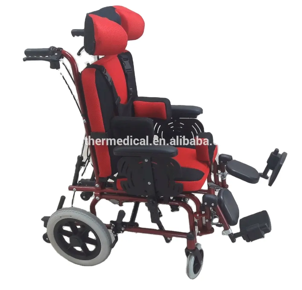 كرسي متحرك مستلق/الشلل الدماغي/كراسي لذوي الاحتياجات الخاصة للأطفال المصابين بمرض الشلل الدماغي