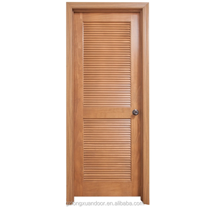 Porte à persiennes en bois massif résistant aux intempéries, design moderne, blanc, pour intérieur, salle à manger, appartements, hôtels, surface finie - Product Image 5