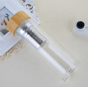 Amazon top seller 2019 double thé inoxydable et double paroi bouteille en verre pour boire du thé - Product Image 3