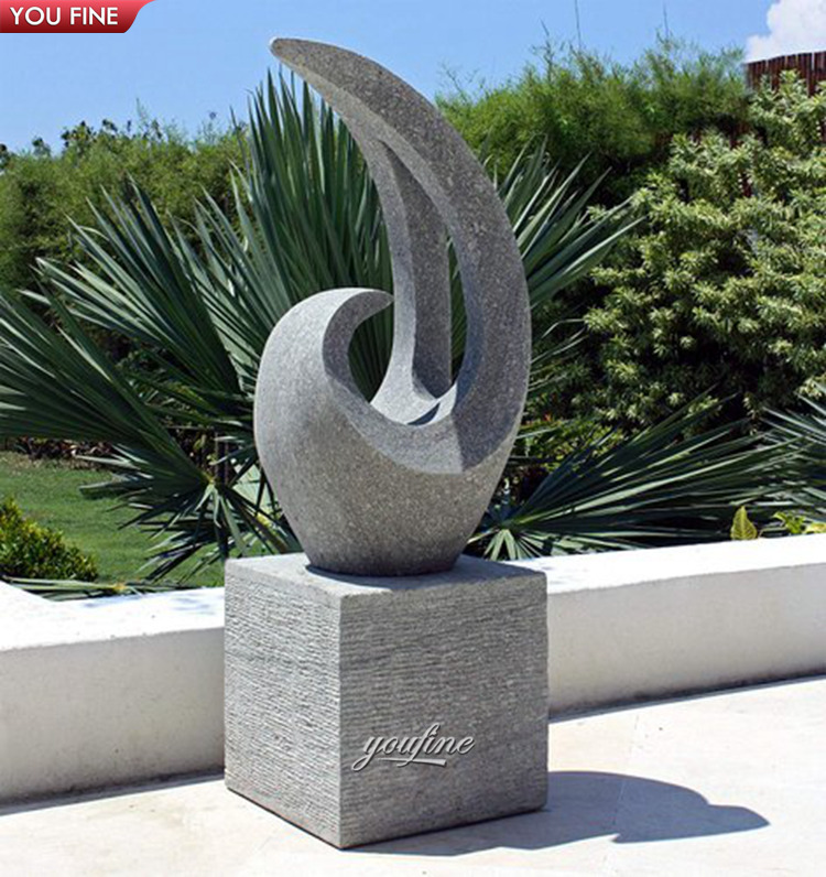 Новейшая черная абстрактная мраморная резьба