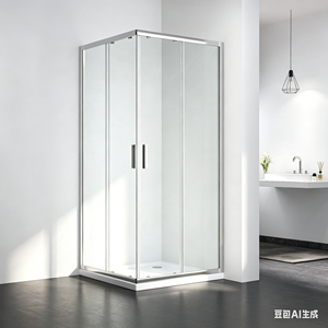 Box Doccia Angolare a Diamante con Telaio Nero Opaco e Vetro Temperato di Sicurezza <span class=keywords><strong>per</strong></span> Bagni Piccoli - Product Image 1