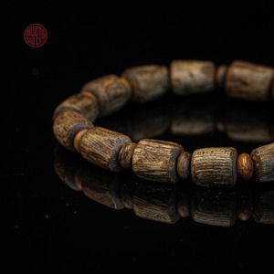 Women’s Natural Agarwood Bracelet, Authentic Oud <b>Wood</b> Round Banh Beads, Handmade Feng Shui Jewelry, Bulk Wholesale - Product Image 2