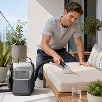 Nettoyeur vapeur de tapis en gros, 1400W de puissance, aspiration de 12KPa, grand réservoir d'eau pour usage domestique et automobile