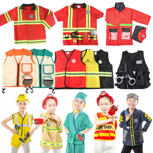 Disfraz de bombero rojo para niños más Popular para el día de la carrera, uniforme de fiesta de Halloween, traje de trabajo con pantalones y vestidos superiores - Product Image 6
