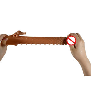 En gros <span class=keywords><strong>Préservatif</strong></span> Réutilisable en Silicone Souple Étanche avec Anneau à Picots et Pointillés, Manchon d'Extension pour Hommes, Manchon Sexuel - Product Image 4