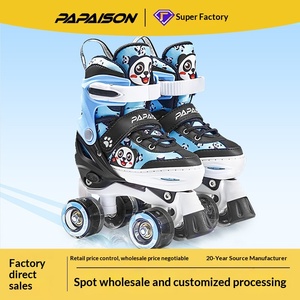 [Soldes Exceptionnelles] Patins à roulettes lumineux style panda à double rangée en PP et polyuréthane pour enfants débutants - Commerce transfrontalier - Product Image 5