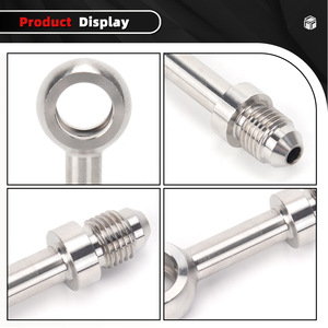 Conectores de junta esférica AN3 de acero inoxidable para mangueras de freno de motocicleta, para reemplazo y reparación de líneas de freno - Product Image 4