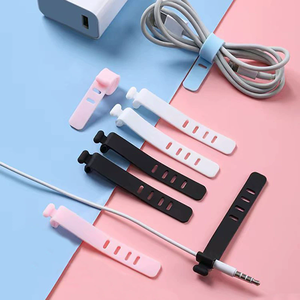 Bridas para cables de silicona flexibles multifuncionales para el hogar Bridas para cables de datos para auriculares portátiles ajustables - Product Image 1