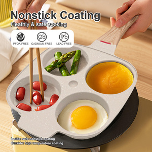 Sanlang bán buôn đúc nhôm 4 ly Pancake <span class=keywords><strong>Pan</strong></span> hình vuông cảm ứng tương thích không dính chiên trứng <span class=keywords><strong>Pan</strong></span> với 4 lỗ nắp - Product Image 3