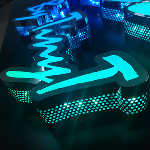 Letrero de <span class=keywords><strong>fuente</strong></span> de nuevo diseño, impermeable 3D perforador de agujeros, Letra de canal de aluminio, letrero de publicidad al aire libre, Letra de iluminación - Product Image 5