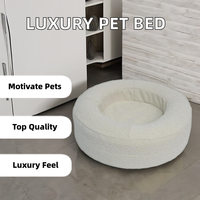 Lit pour chien orthopédique de luxe surdimensionné personnalisé en coton imperméable avec housse amovible et lavable, motif animal solide