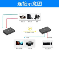 Extenseur KVM Fibre Optique DP 1 Canal 4K60Hz Non Compressé avec Décodeur Loopback et Transmission Audio/Vidéo DP1.2