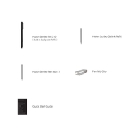 Huion — stylet intelligent pwbo, stylo à bille avec pointe de stylet remplaçable et stylo à bille