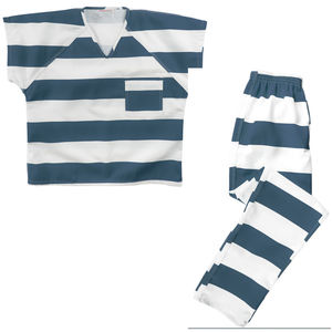 Duurzame Geweven Slijtvaste China Fabriek Prijs Afdrukken Gevangenisnaam Gevangenis Gevangene Streep Afdrukken Uniformen - Product Image 2