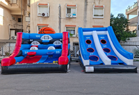 Jeux de tir commercial gonflables robustes pour cibles de basket-ball et de football, installation facile, terrain polyvalent en PVC