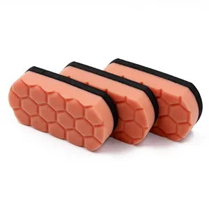 Xe Sponge Tùy Chỉnh Logo Lốp Mặc Quần Áo Applicator Xe Waxing Miếng Bọt Biển Lốp Tỏa Sáng Lốp Bọt Biển Applicator