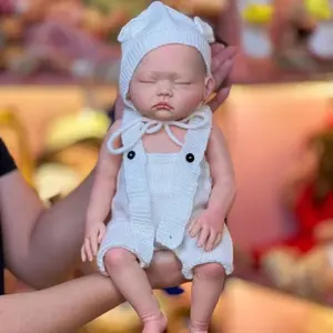 Top quality reborn baby dolls soft silicone girl sleep reborn dolls full solid silicone newborn baby dolls