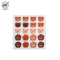 Patchs hydrocolloïdes en forme de patte d'ours mignons, 20 pièces, OEM d'usine, patchs anti-acné colorés à motif de dessin animé, autocollants de couverture pour imperfections du visage, coussinets de soin de la peau