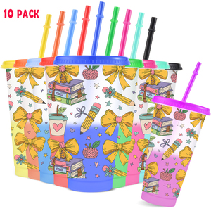 Vasos <span class=keywords><strong>de</strong></span> café helado <span class=keywords><strong>de</strong></span> 24 oz con tapas y pajitas, personalizados al por mayor, con <span class=keywords><strong>diseño</strong></span> <span class=keywords><strong>del</strong></span> Día <span class=keywords><strong>del</strong></span> <span class=keywords><strong>Maestro</strong></span>, sin BPA, ideales para camping y fiestas. - Product Image 1