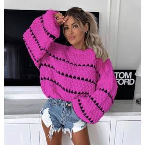 เสื้อสเวตเตอร์ถักลำลองสำหรับผู้หญิง ลายหยดน้ำ ประดับโบว์ กระดุม ดอกไม้ ลูกไม้ ปักลาย สำหรับฤดูใบไม้ร่วงและฤดูหนาว - Product Image 1