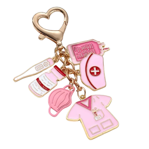 <span class=keywords><strong>Pompe</strong></span> <span class=keywords><strong>à</strong></span> perfusion thermomètre masque chirurgical émail porte-clés outils médicaux pendentifs pour femmes hommes infirmière médecin porte-clés <span class=keywords><strong>à</strong></span> la main - Product Image 2