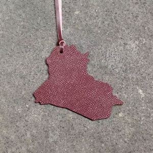Porte-clés élégant en cuir PU avec carte de l'Irak, pendentif culturel irakien pour sac fourre-tout - Product Image 4