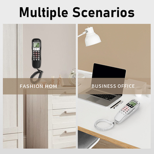 Fican1040 Màn hình hiển thị tường mountable có dây télé<span class=keywords><strong>phone</strong></span> One-Touch quay số điện thoại mini cho nhà/văn phòng/khách sạn sử dụng - Product Image 4