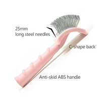 Baoli Pro qualité incurvée Slicker brosse sous-couche universelle maître toiletteur broche souple pour petits chiens cheveux longs avec épingles enduites