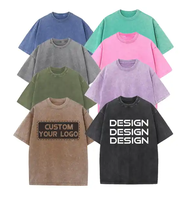 T-shirt personnalisé avec logo vintage, effet délavé, DTG DTF, pour homme, coton lourd, t-shirt oversize, 100% coton
