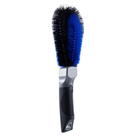 Brosse de nettoyage pour roues et pneus de voiture TBPRO005, poils en nylon bicolores, poignée antidérapante, brosse à roues robuste pour éliminer les taches