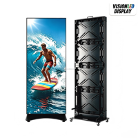 Écran d'affichage P3 extérieur étanche IP65, mobile, rechargeable, sur pied, avec SDK pour magasins de détail et métros (OEM)