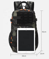 Nouveauté Sac à dos tactique camouflage pour homme Multifonctionnel Sacs de sport de pêche en plein air Doublure en polyester Fermeture éclair Mode
