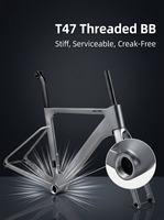 Cuadro de Bicicleta de Carretera R15 700C de Carbono Completo |   Cableado interno de freno de disco con horquilla y tija de sillín