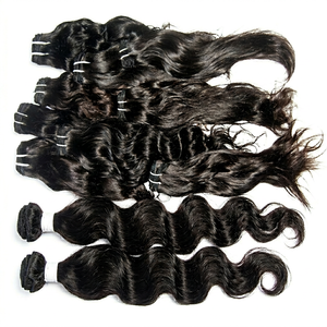 Vente en gros meilleurs commentaires non traités unidirectionnels 100% temple indien cheveux bruts sans perte d'extension - Product Image 1