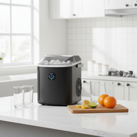 Nouvelle Machine à Glaçons Instantanée Électrique 220V de Comptoir, Mini et Intelligente, en Plastique, Haute Qualité, pour Cuisine, Modèle 2025 (Chine)
