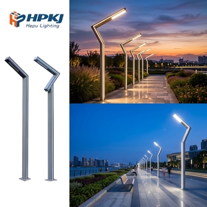 Lámpara Solar de Jardín Hepu HID IP65 de Aleación de Aluminio Cuadrada Tipo UFO 30W/50W, Farola para Paisajismo - Product Image 1