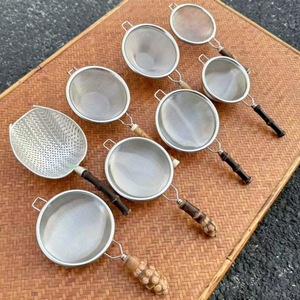 Stainless Steel Tea <b>Strainer</b> With Bamboo Handle Fine <b>Mesh</b> Tea Filter For Tea Ceremony Accessories Hand Wash Only - Product Image 1