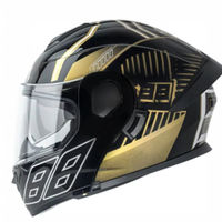 Casque de moto à visage ouvert certifié DOT - Fermeture à dégagement rapide, léger, ABS, double visière transparente/fumée, toutes saisons