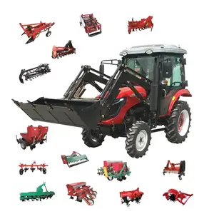 Free shipping 45HP 50HP 4WD in China Agricultural Farm Tractor Tractors with Front End Loader