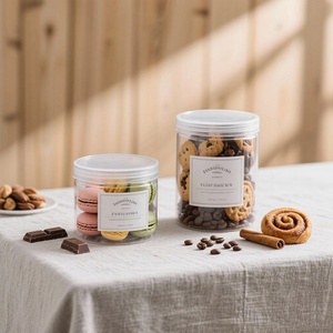 Best Selling Clear Plastic <b>Jars</b> 100ml 200ml 250ml 300ml 500ml 4oz 8oz <b>Empty</b> Body Butter Containers for Cosmetic Packaging - Product Image 5