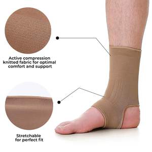 Supporto per Caviglia a Compressione Media in Tessuto Elastico Traspirante, Leggero, con Tallone Aperto - Product Image 2
