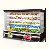 Enfriador de Exhibición de Frutas y Verduras con Refrigeración por Aire, Iluminación LED y Control por Aplicación para Supermercados, Gran Venta
