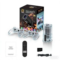 Projecteur de jeu Android 14 compatible 8K avec Wi-Fi, prend en charge le Wi-Fi 6, haut-parleurs stéréo HIFI intégrés - Home cinéma portable et compact