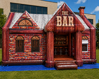 Structure gonflable pour adultes avec bar gonflable, qualité commerciale robuste pour les festivals de musique