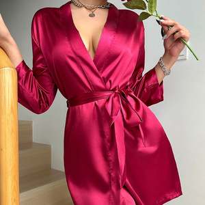 Robe de nuit kimono en soie de haute qualité SFY-YH5021, pyjama confortable, robe de nuit sexy pour femmes, robe érotique. - Product Image 4