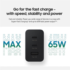65W ricarica Super veloce USB C caricatore OEM LOGO tyep c PD adattatore di alimentazione 3 porte PD + PD + QC caricatore da parete per samsung - Product Image 5