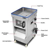 Moteur en cuivre pur, épaisseur réglable, acier inoxydable 304, espacement des lames réglable, trancheuse à viande, coupe-viande