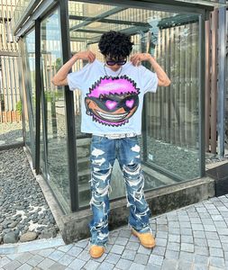 T-shirt personnalisé en coton lourd 100% avec impression DTG, t-shirt graphique imprimé intégralement, t-shirt court et ample pour homme - Product Image 1