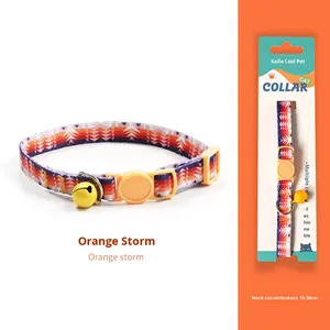 Collar personalizado para mascotas, cómodo Collar antiasfixia para perros y gatos, Collar trenzado para gatitos, Anillo para el cuello, campana, estampado suave, decoración para mascotas - Product Image 5